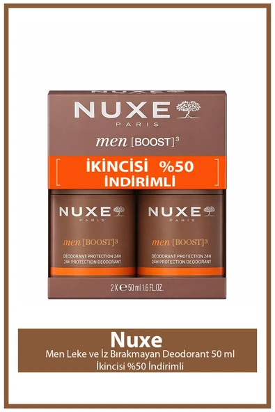 Nuxe Men Leke ve İz Bırakmayan Deodorant 50 ml İkincisi %50 İndirimli ürün görseli 1