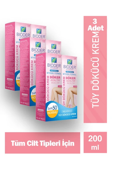 Bioder Tüy Dökücü Krem Kadınlara Özel 100 ml - 2. Ürün %50 İndirim Etiketli 3 Adet ürün görseli 1