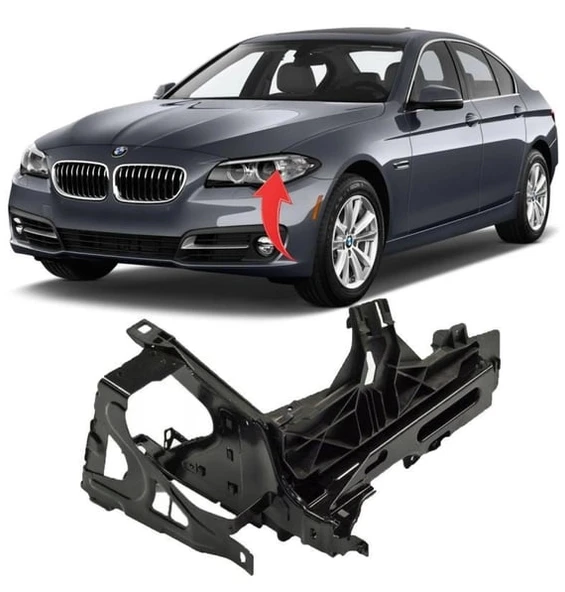 Bmw 5 Serisi 2011-2016 F10+LCİ Far Braketi Sol 51647200793 ürün görseli 1