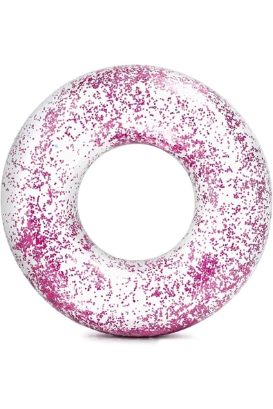 Intex Glitter Tube Şeffaf Havuz Deniz Yüzme Simidi 1.07cm ürün görseli 1