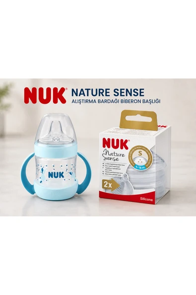 Nuk Nature Sense 2'li Alıştırma Bardağı Emziği S Beden ürün görseli 1