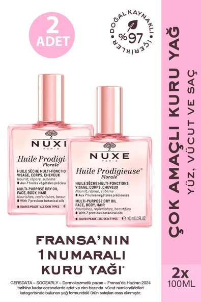 Nuxe Huile Prodigieuse Florale Çok Amaçlı Kuru Yağ 100 ml 2 Adet ürün görseli 1