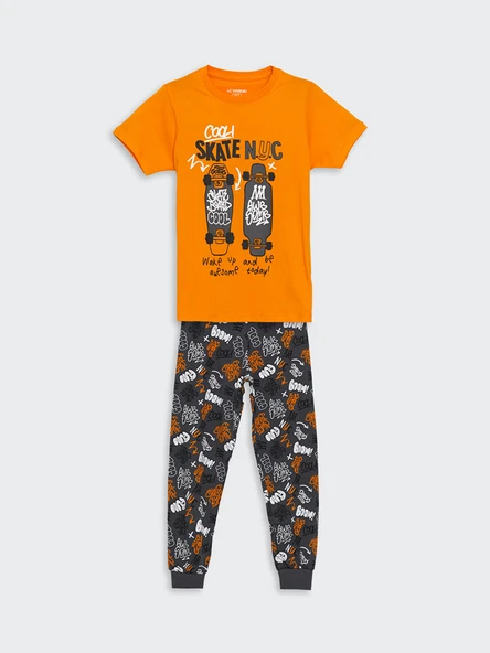 LCW Kids Turuncu Pijama Takımı ürün görseli 1