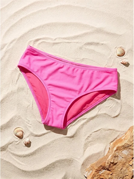 LCW DREAM Pembe UV Korumalı Kadın Düz Bikini Alt ürün görseli 1