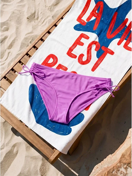 LCW DREAM Mor Düz Bağlama Detaylı Kadın Bikini Alt ürün görseli 1