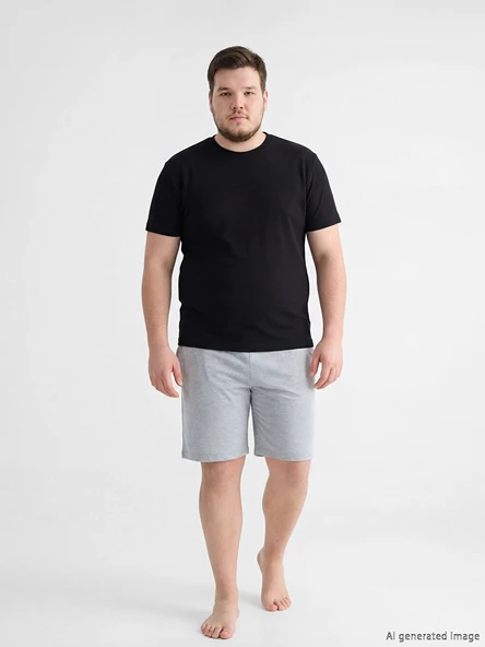 LC WAIKIKI Gri Standart Kalıp Erkek Pijama Alt Şort ürün görseli 1