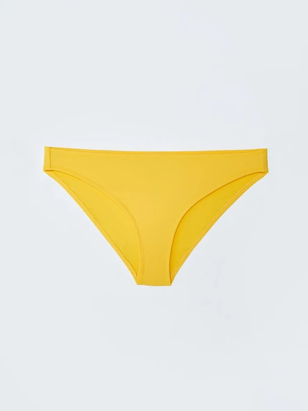LCW ECO Sarı Düz Raşel Kumaş Kadın Bikini Alt ürün görseli 1