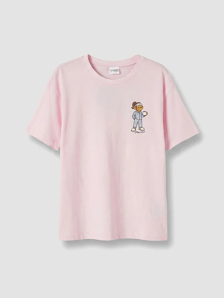 LCW Kids Pembe Baskılı Kız Çocuk Pijama Üst ürün görseli 1