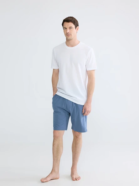 LC WAIKIKI İndigo Slim Fit Erkek Şort ürün görseli 1