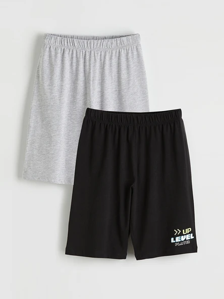 LCW Kids Siyah Baskılı Erkek Çocuk Pijama Şort ürün görseli 1