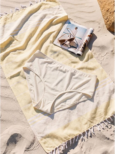 LCW DREAM Ekru Kadın Düz Bikini Alt ürün görseli 1