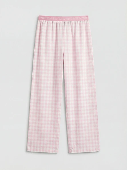 LCW Kids Pembe Ekose Kız Çocuk Pijama Altı ürün görseli 1