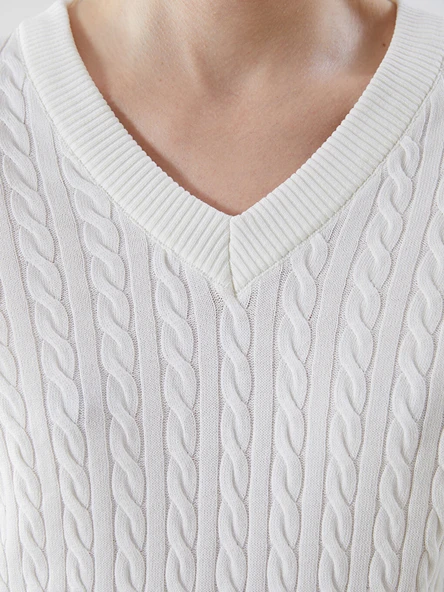 LCW Modest Ekru Hırka - Resim 3