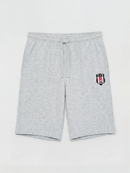 LC WAIKIKI Gri Regular Fit Beşiktaş Baskılı Erkek Şort ürün görseli 1