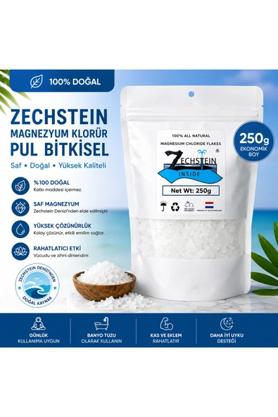 Zechstein Magnesium Chloride Flakes Doğal Magnezyum Klorür 250 Gr ürün görseli 1