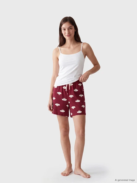 LCW Young Ekru Desenli Kadın Pijama Altı 2'li ürün görseli 1