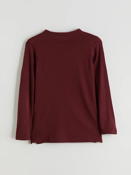 LCW Grace Bordo Hırka - Resim 6