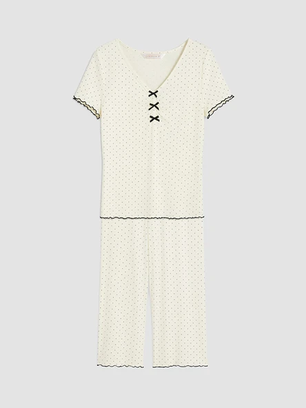 LCW DREAM Ekru Pijama Takımı ürün görseli 1