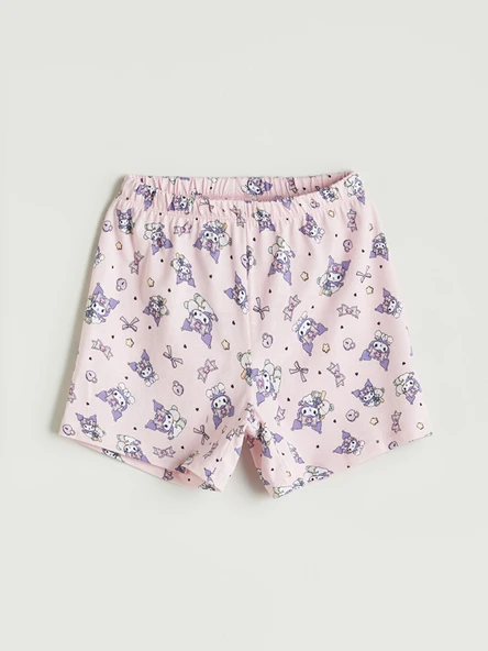 LCW Kids Pembe Beli Lastikli Kuromi Baskılı Kız Çocuk Pijama Alt ürün görseli 1