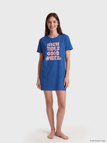 LCW DREAM Mavi Pijama Takımı ürün görseli 1