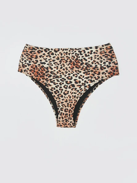 LCW DREAM Kahverengi Leopar Desenli Kadın Bikini Altı ürün görseli 1