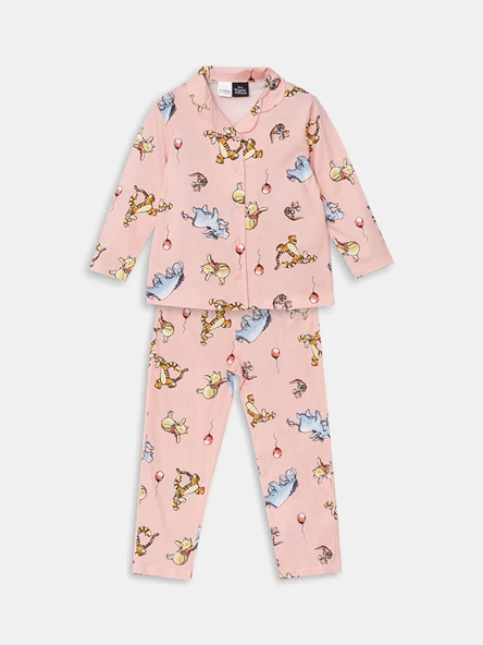 LCW Kids Pembe Winnie the Pooh Baskılı Kız Çocuk Pijama Takım ürün görseli 1