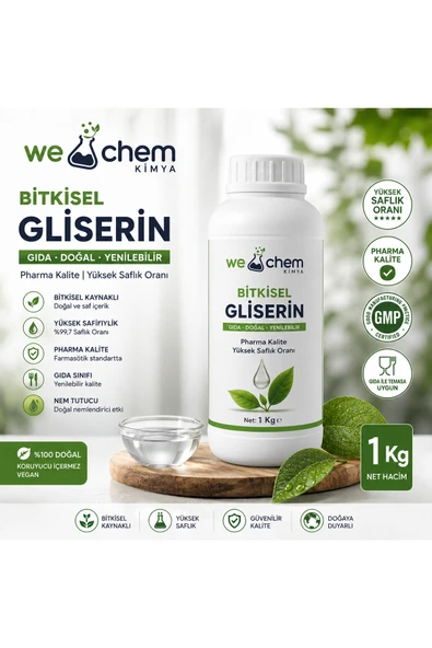 WE CHEM DOĞAL SAF GIDA KALİTE BİTKİSEL GLİSERİN 1KG ürün görseli 1