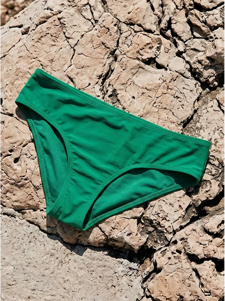 LCW DREAM Yeşil Kadın Düz Bikini Alt ürün görseli 1