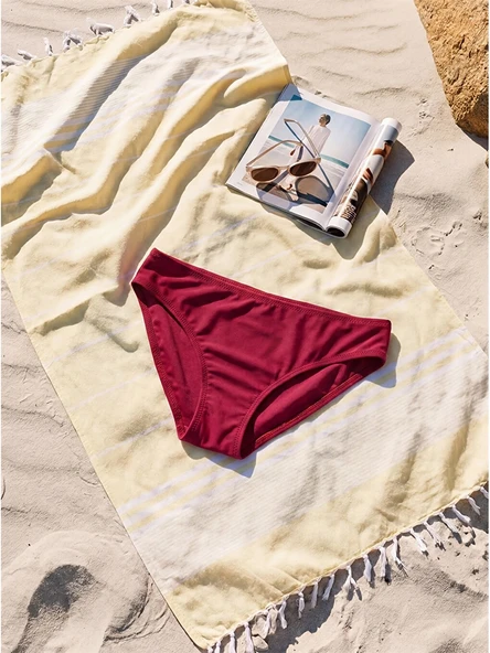 LCW DREAM Fuşya Düz Raşel Kumaş Kadın Bikini Alt ürün görseli 1