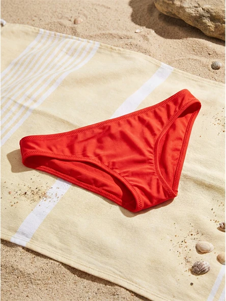 LCW DREAM Pembe Düz Raşel Kumaş Kadın Bikini Alt ürün görseli 1