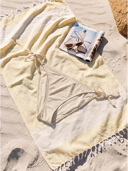 LCW DREAM Ekru Kadın Düz Bikini Alt ürün görseli 1