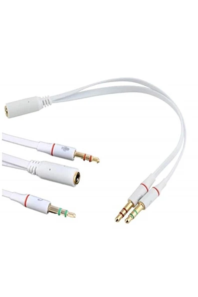 Bastore 3.5mm Kulaklık Mikrofon Çoklayıcı Ayırıcı Birleştirici Switch Splitter ürün görseli 1
