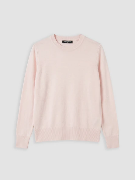 LCW Comfort Pembe Bisiklet Yaka Kadın Triko Kazak ürün görseli 1