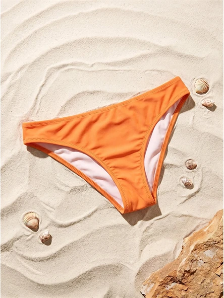 LCW DREAM Turuncu UV Korumalı Kadın Düz Bikini Alt ürün görseli 1