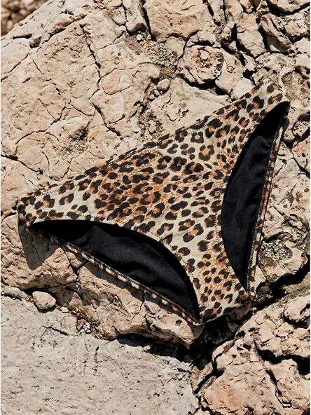 LCW DREAM Kahverengi Desenli Kadın Bikini Alt ürün görseli 1
