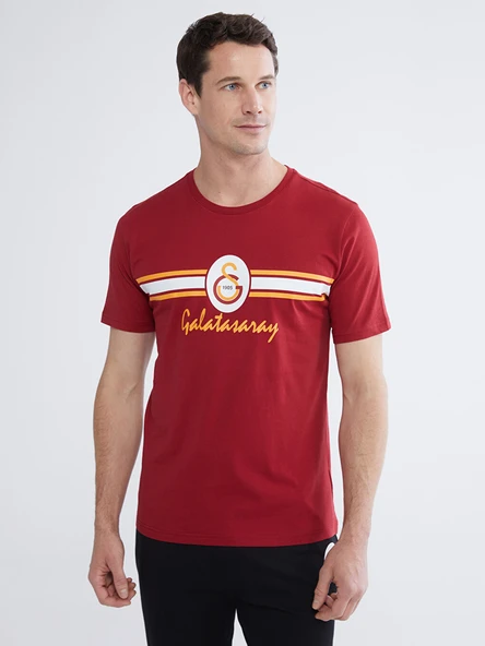 LC WAIKIKI Kırmızı Standart Kalıp Galatasaray Baskılı Erkek Pijama Takım ürün görseli 1