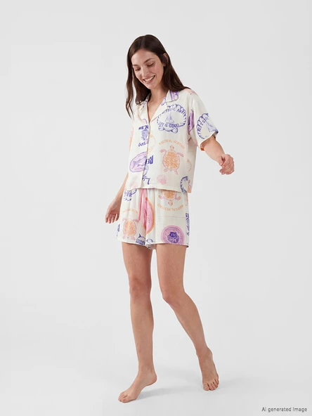 LCW DREAM Bej Pijama Takımı ürün görseli 1