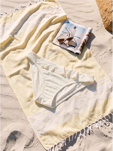 LCW DREAM Ekru Kadın Düz Bikini Alt ürün görseli 1