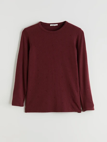 LCW Grace Bordo Hırka - Resim 5