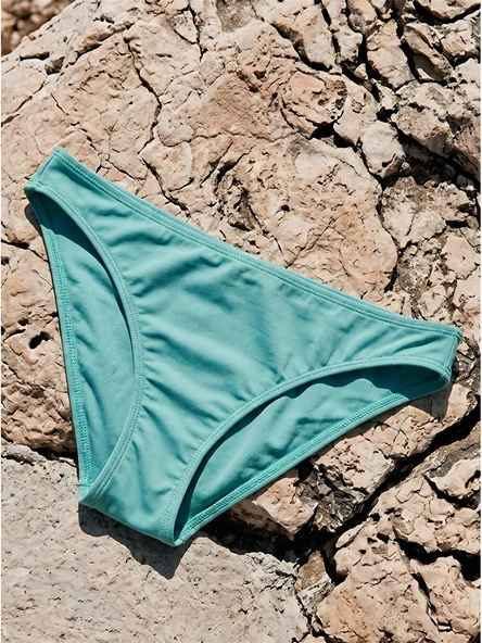 LCW DREAM Yeşil Düz Raşel Kumaş Kadın Bikini Alt ürün görseli 1