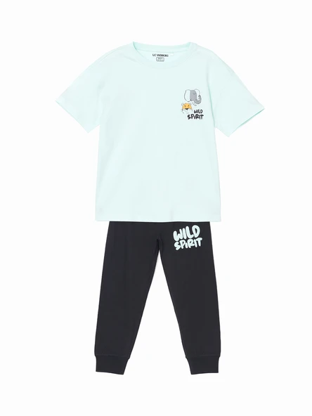 LCW Kids Turkuaz Pijama Takımı ürün görseli 1