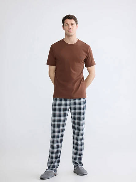 LC WAIKIKI Gri Standart Kalıp Erkek Pijama Takımı ürün görseli 1