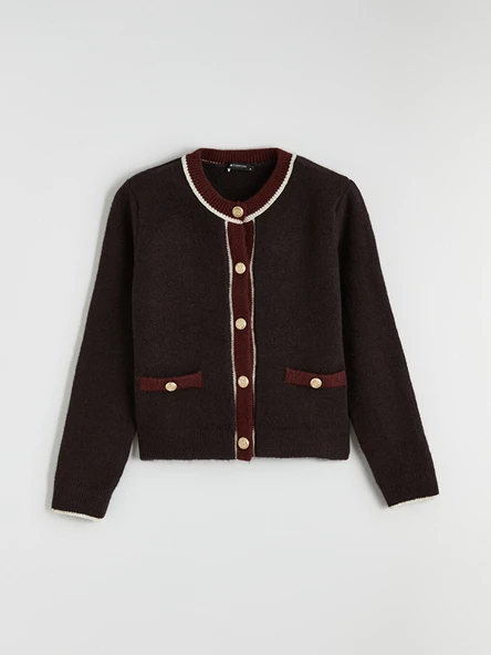 LCW EVERYDAY Bordo Hırka - Resim 5
