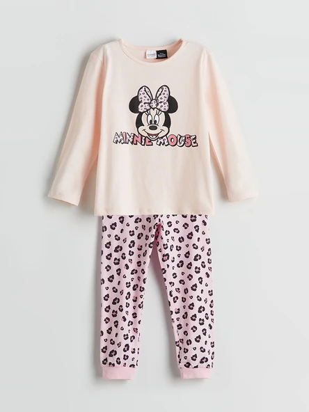 LCW Kids Pembe Minnie Mouse Baskılı Kız Çocuk Pijama Takım ürün görseli 1