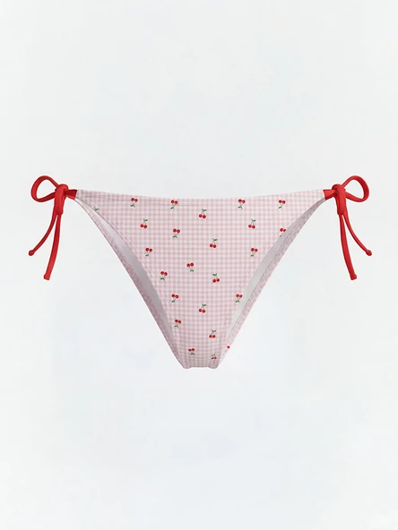 LCW DREAM Pembe Kiraz Desenli İpli Kadın Brazilian Bikini Altı ürün görseli 1