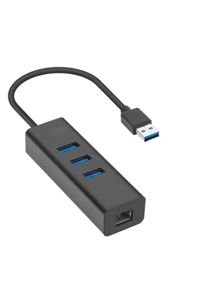 Bastore Usb 3.0 To Ethernet Gigabit Rj45 3 Port Hub Çoklayıcı Adaptör ürün görseli 1