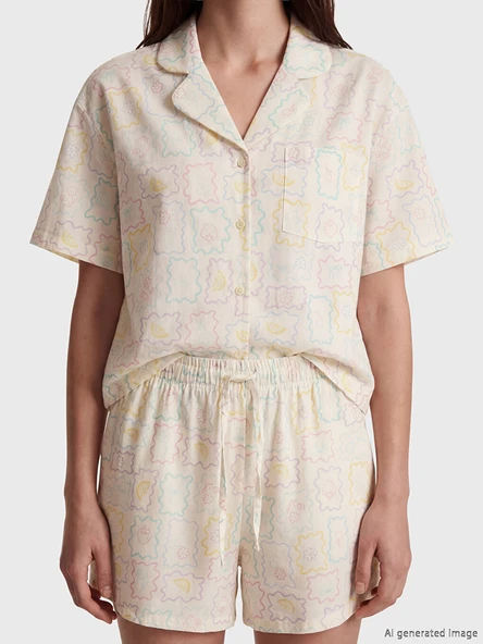 LCW Young Ekru Pijama Takımı - Resim 7