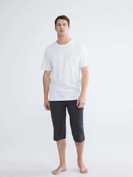 LC WAIKIKI Gri Standart Kalıp Erkek Pijama Alt Şort ürün görseli 1