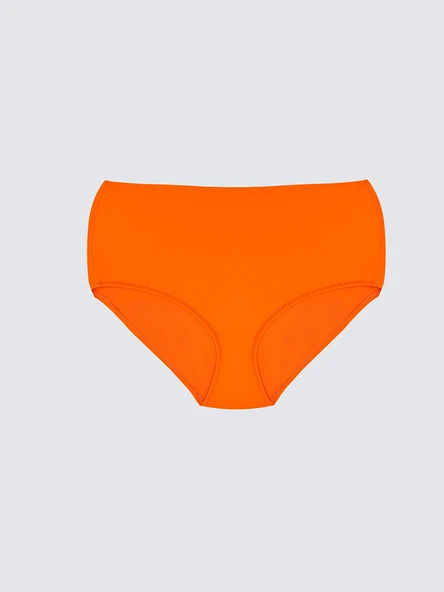 LCW DREAM Turuncu Kadın Yüksek Bel Düz Bikini Alt ürün görseli 1