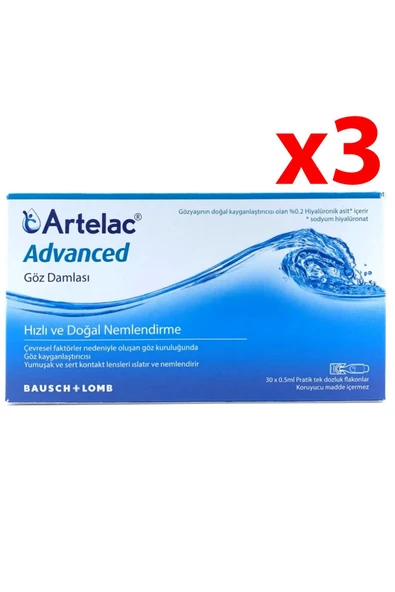 Artelac Advanced Göz Damlası 30 Flakon 0,5 ml 3 Adet ürün görseli 1